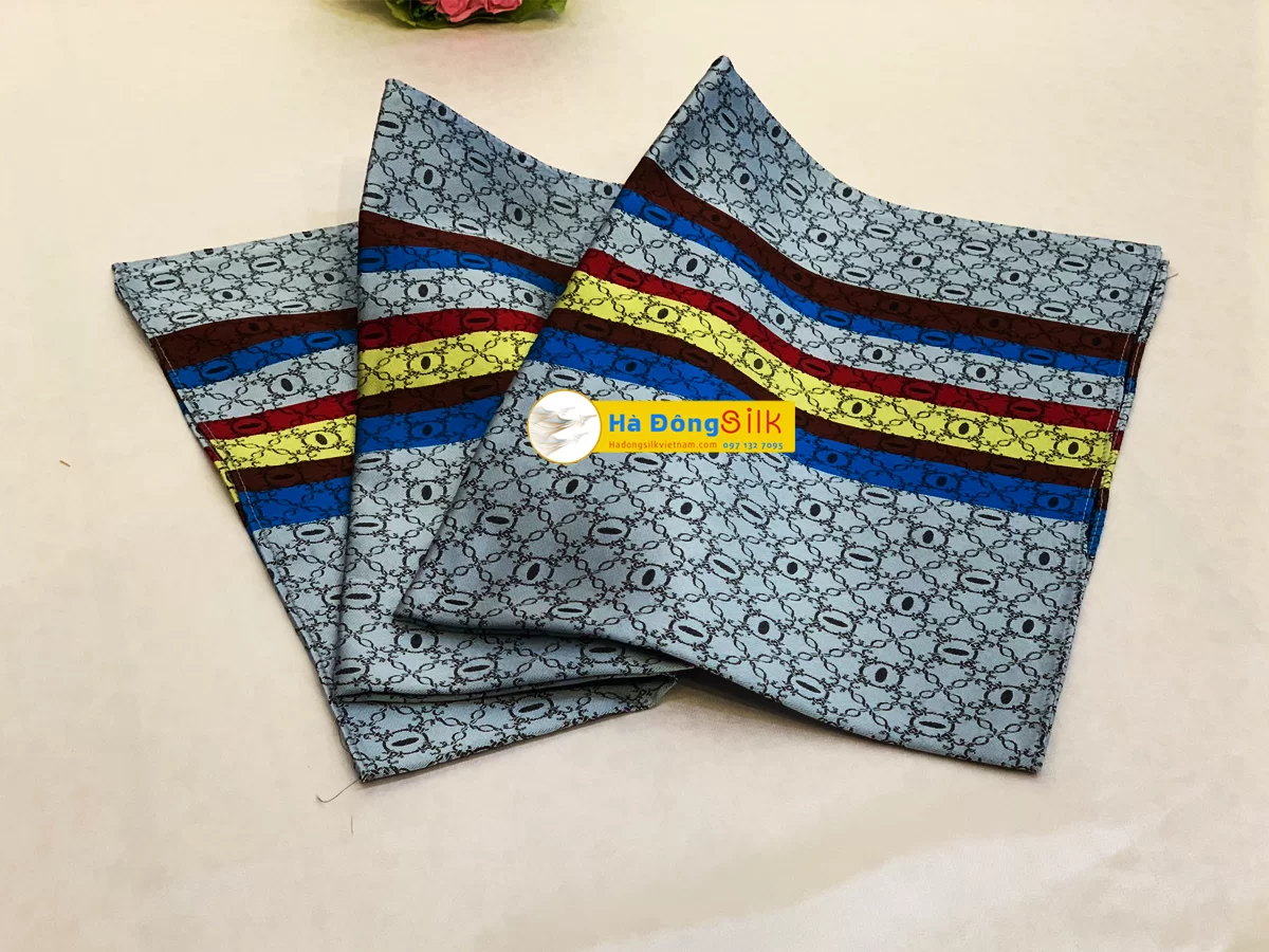 Khăn Tằm Xe 2 Họa Tiết 100% Lụa Tơ Tằm MNV-KLLS5252-13