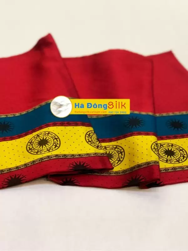 Khăn Tằm Xe 2 Họa Tiết 100% Lụa Tơ Tằm  MNV-KLLS5252-16