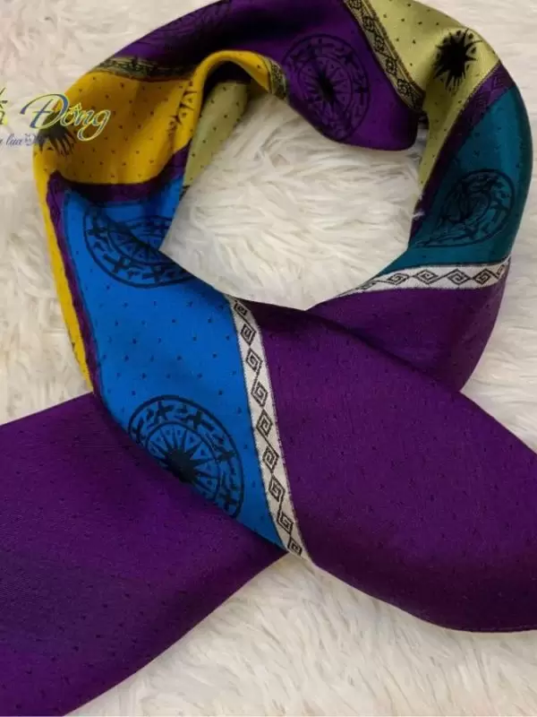 Khăn Tằm Xe 2 Họa Tiết 100% Lụa Tơ Tằm MNV-KLLS5252-29