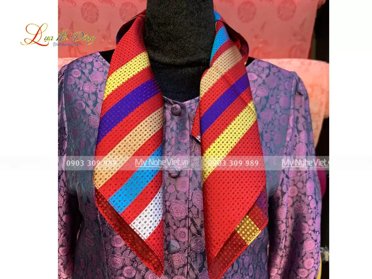 Khăn Tằm Xe 2 Họa Tiết 100% Lụa Tơ Tằm MNV-KLLS5252-31 - Ảnh 2