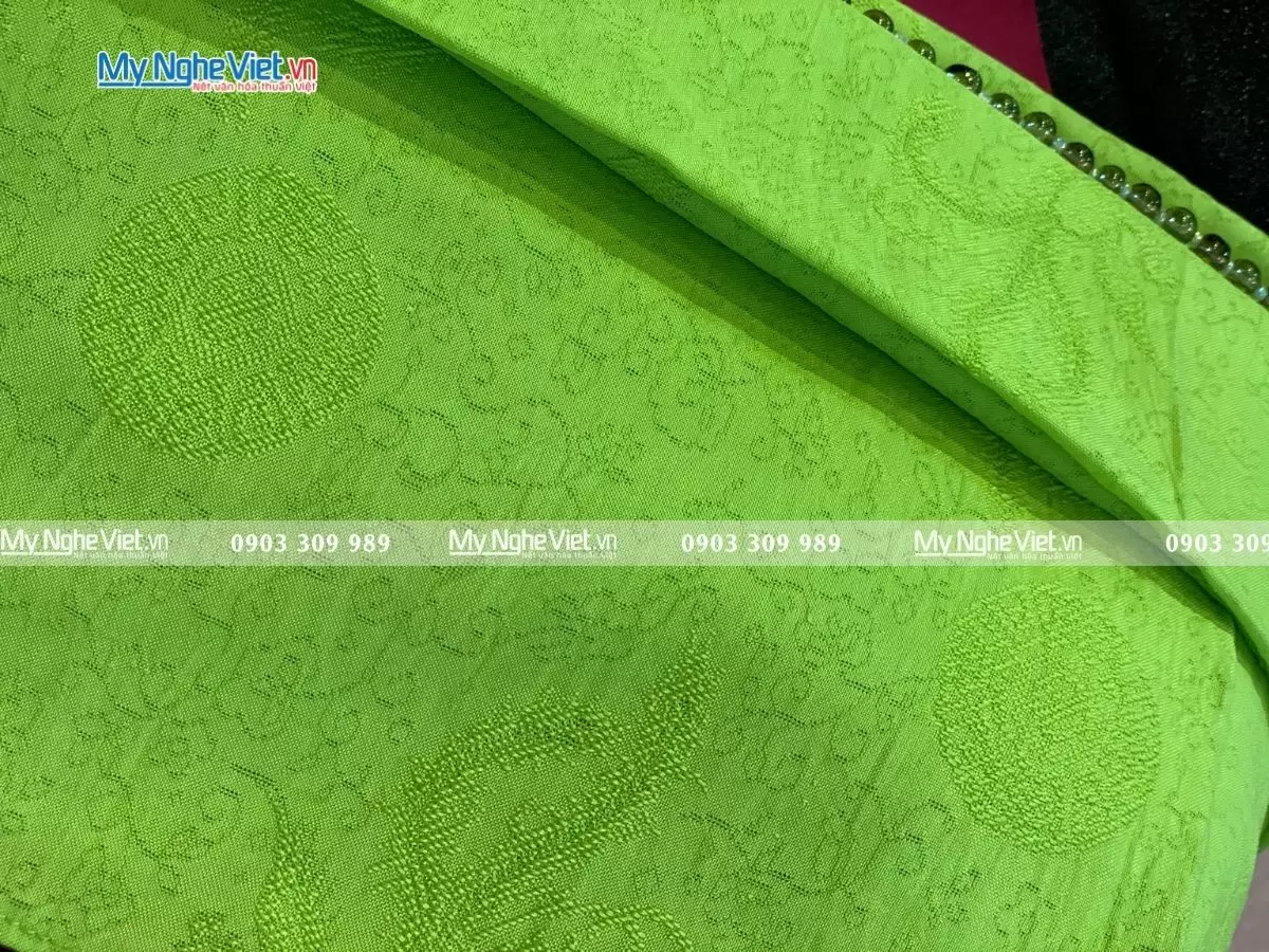 Khăn Lụa Vân Họa Tiết Xanh MNV-KLNL7878-2 - Ảnh 4