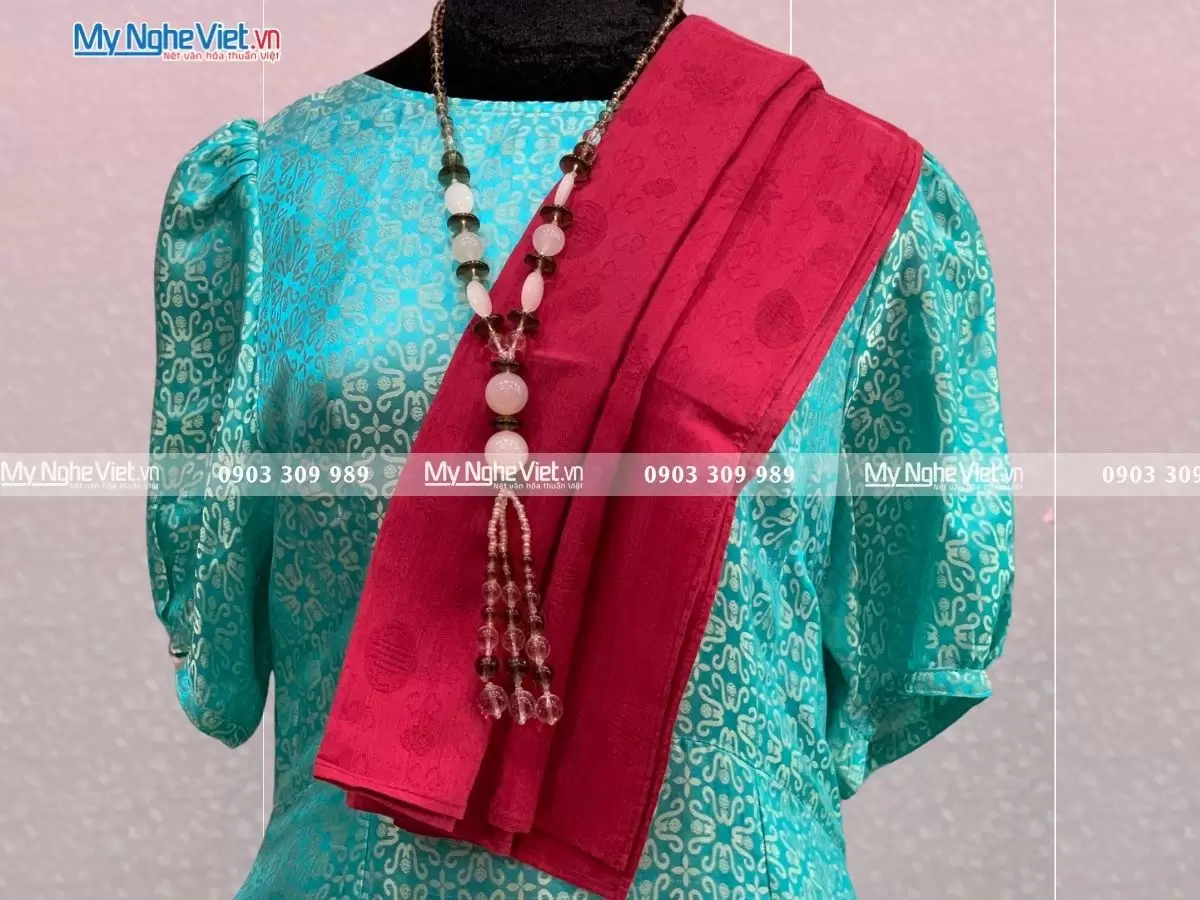 Khăn Lụa Vân Họa Tiết MNV-KLNL7878-5 - Ảnh 4