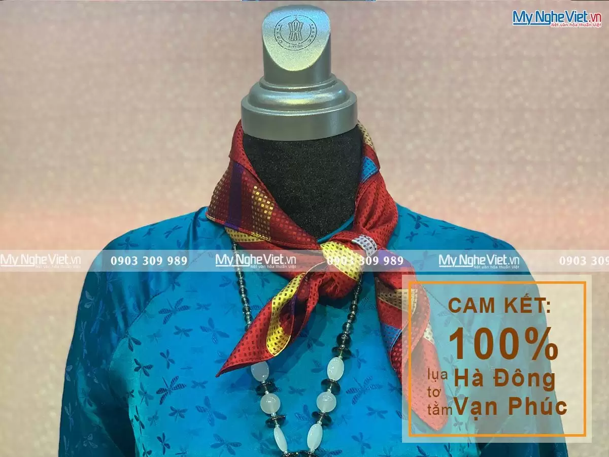 Khăn Tằm Xe 2 Họa Tiết 100% Lụa Tơ Tằm MNV-KLLS5252-31 - Ảnh 3