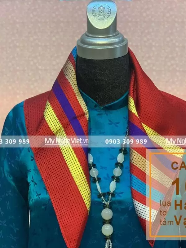 Khăn Tằm Xe 2 Họa Tiết 100% Lụa Tơ Tằm MNV-KLLS5252-31