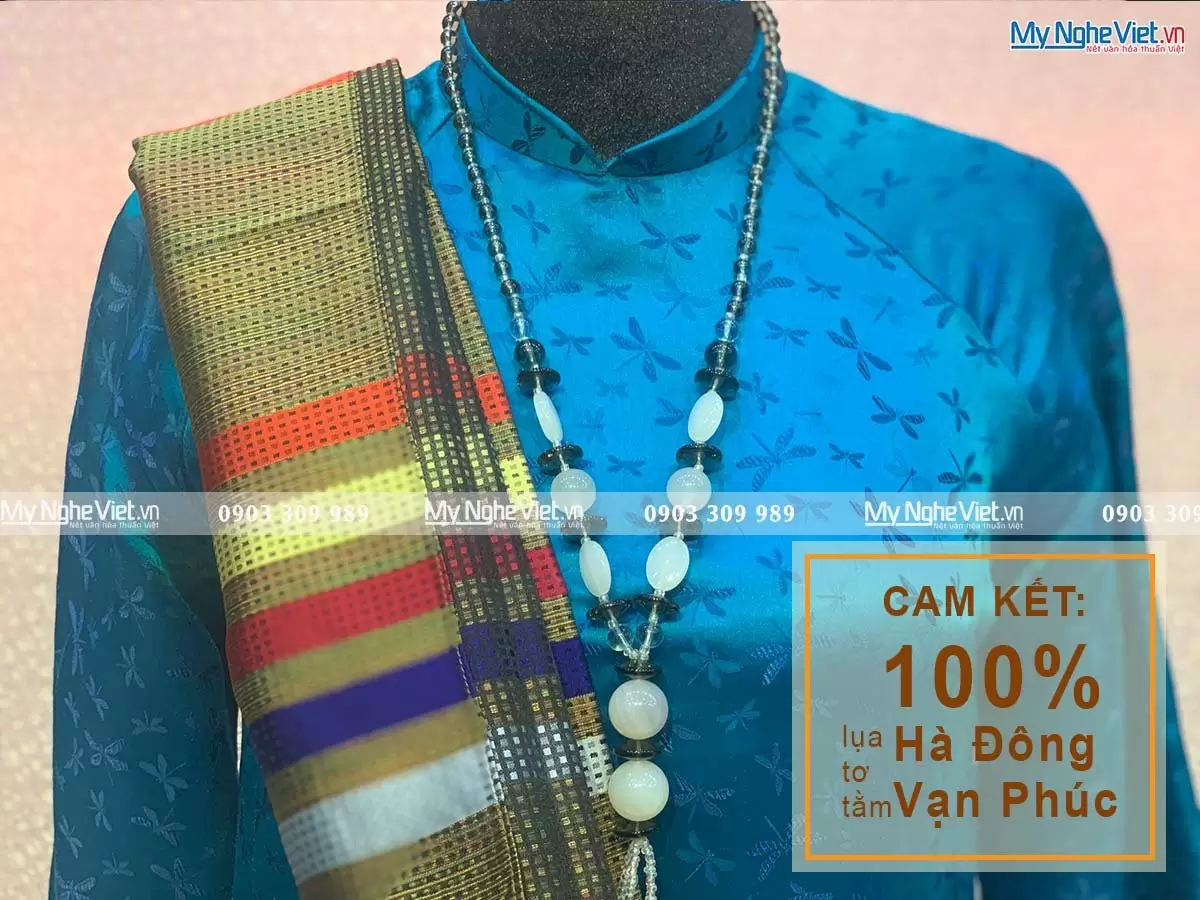 Khăn Tằm Xe 2 Họa Tiết 100% Lụa Tơ Tằm MNV-KLLS5252-34 - Ảnh 3