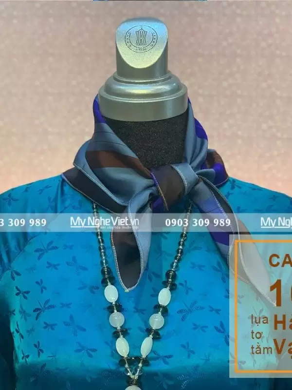 Alternative view of Khăn Tằm Xe Họa Tiết Lụa Tơ Tằm MNV-KLLS5252-35