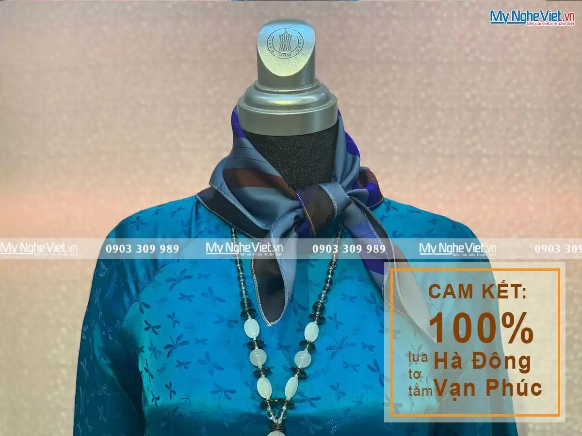 Khăn Tằm Xe Họa Tiết Lụa Tơ Tằm MNV-KLLS5252-35 - Ảnh 2