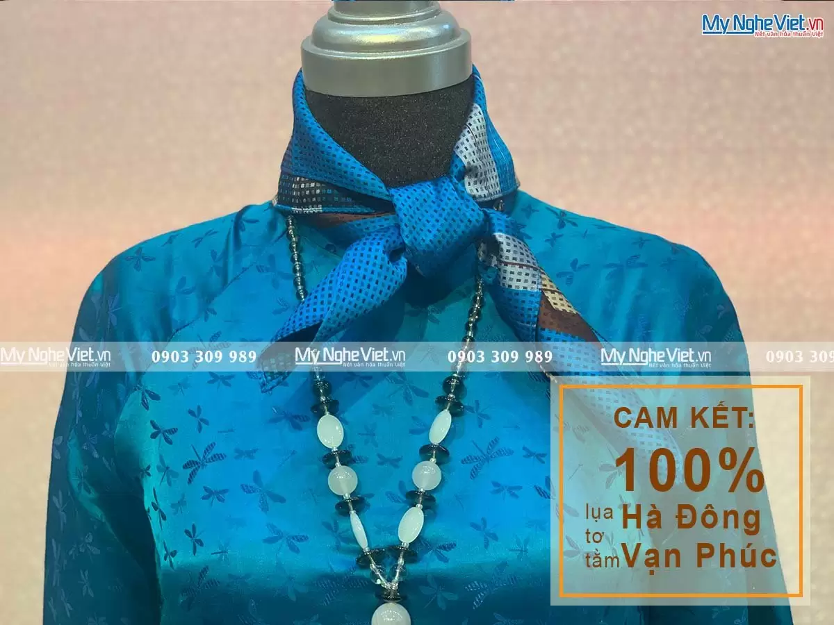 Khăn Tằm Xe 2 Họa Tiết 100% Lụa Tơ Tằm MNV-KLLS5252-33 - Ảnh 2