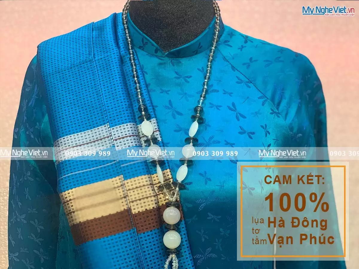 Khăn Tằm Xe 2 Họa Tiết 100% Lụa Tơ Tằm MNV-KLLS5252-33 - Ảnh 3