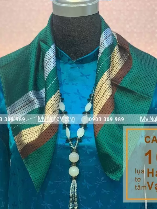 Khăn Tằm Xe 2 Họa Tiết 100% Lụa Tơ Tằm