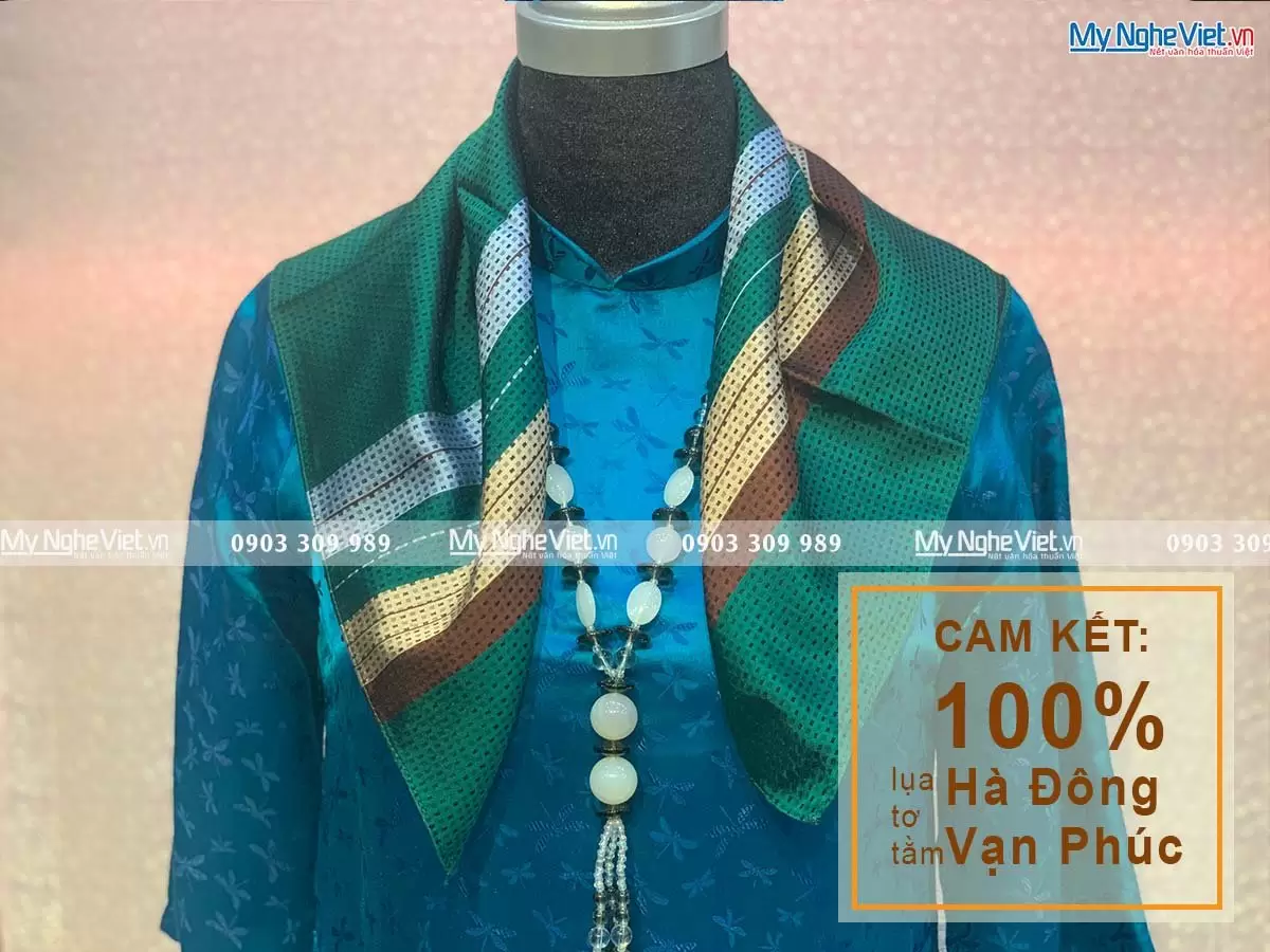 Khăn Tằm Xe 2 Họa Tiết 100% Lụa Tơ Tằm