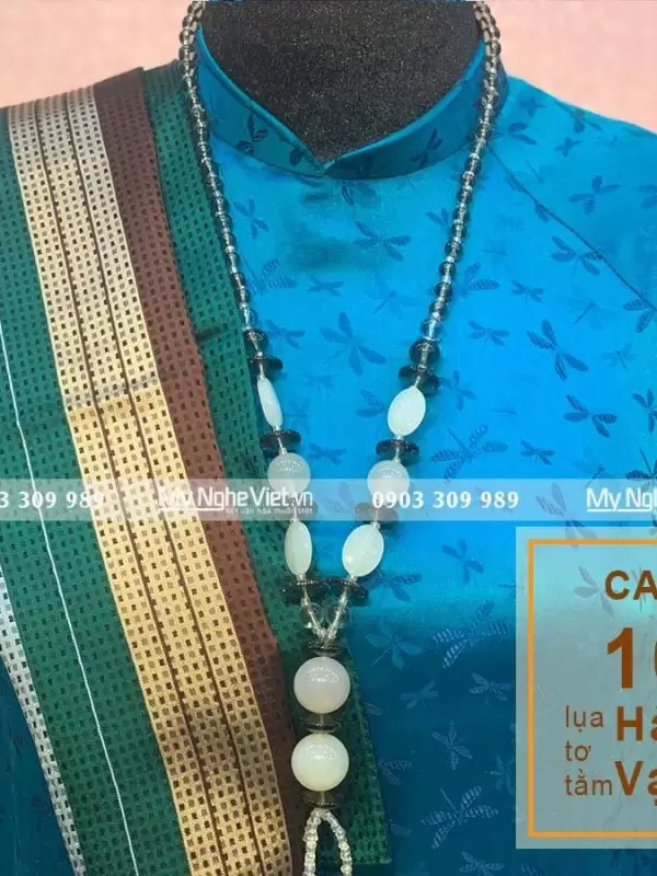 Alternative view of Khăn Tằm Xe 2 Họa Tiết 100% Lụa Tơ Tằm