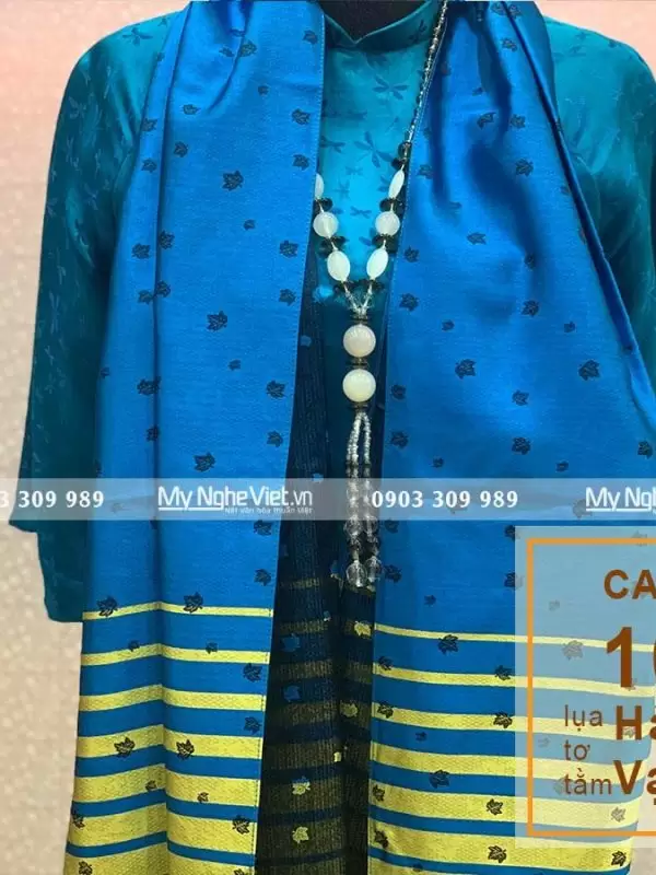 Khăn Choàng Cổ Lụa Hà Đông MNV-KLLS05-1