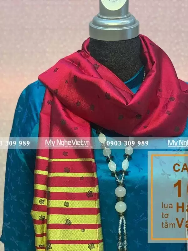 Khăn Choàng Cổ Lụa Hà Đông MNV-KLLS05-2