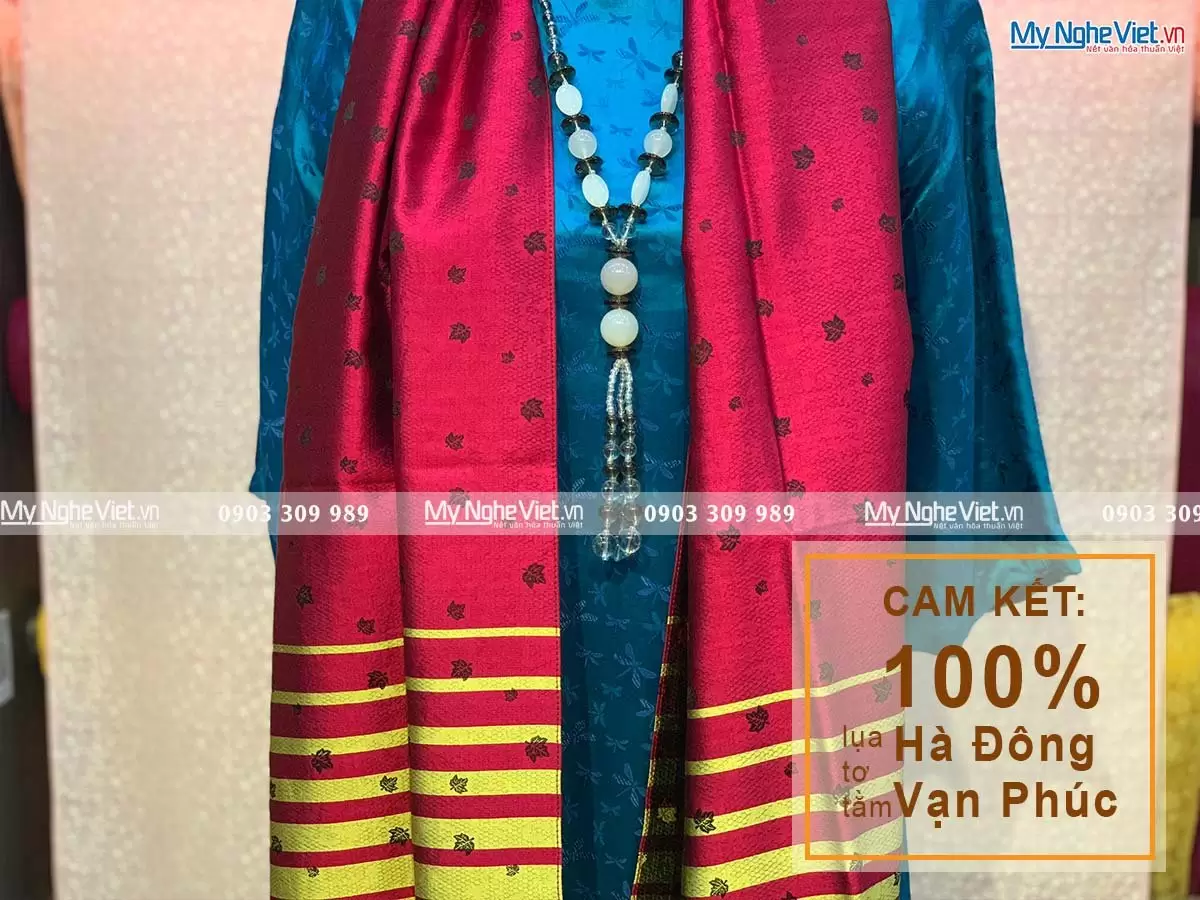 Khăn Choàng Cổ Lụa Hà Đông MNV-KLLS05-2 - Ảnh 4