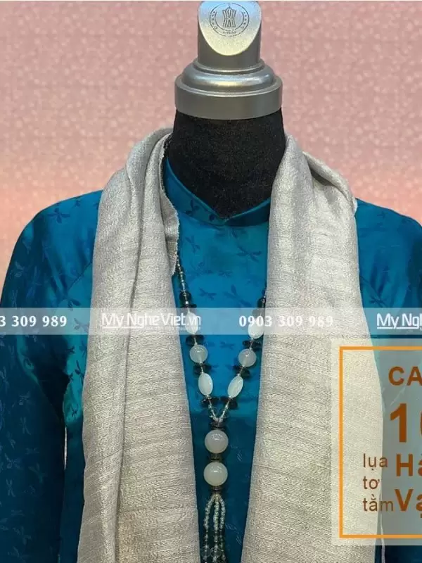 Khăn Choàng Cổ Đũi Xám MNV-KLTA4160-4