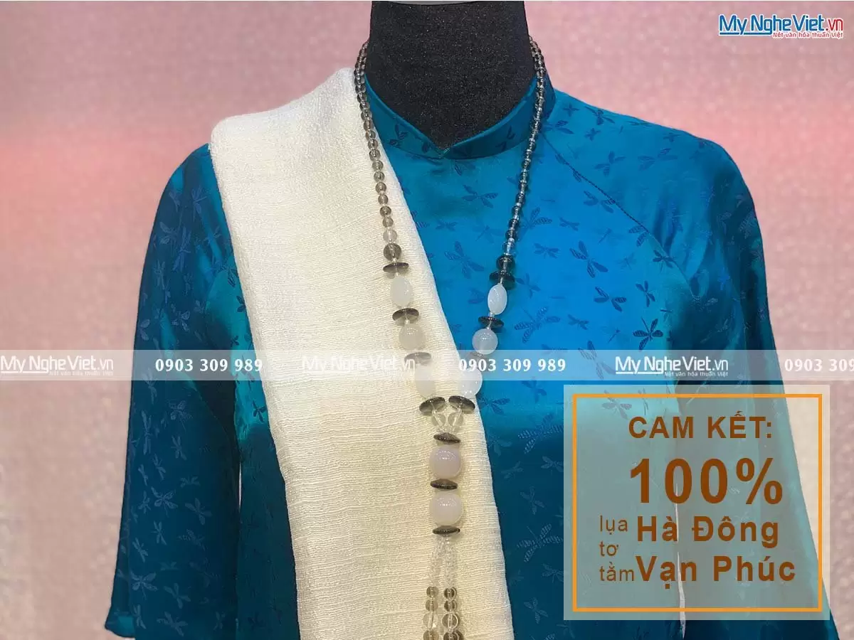 Khăn Choàng Cổ Đũi Trắng MNV-KLTA4160-3