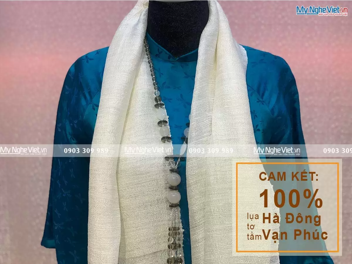 Khăn Choàng Cổ Đũi Trắng MNV-KLTA4160-3 - Ảnh 4
