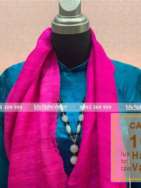Khăn Choàng Cổ Đũi Hồng Sen MNV-KLTA4160