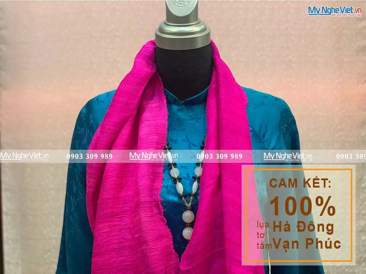 Khăn Choàng Cổ Đũi Hồng Sen MNV-KLTA4160
