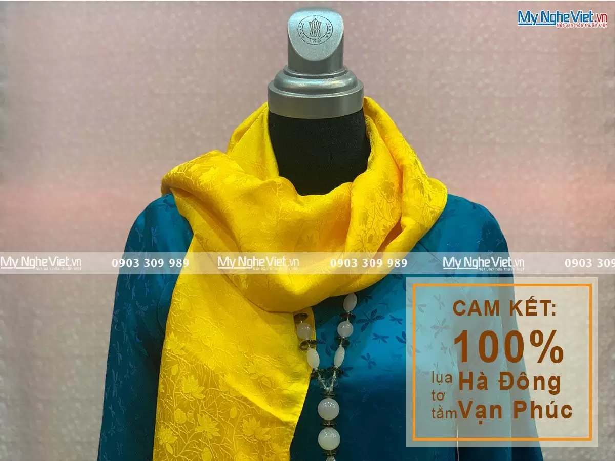 Khăn Choàng Cổ Họa Tiết Hoa Sen MNV-KLTA44180-5 - Ảnh 2