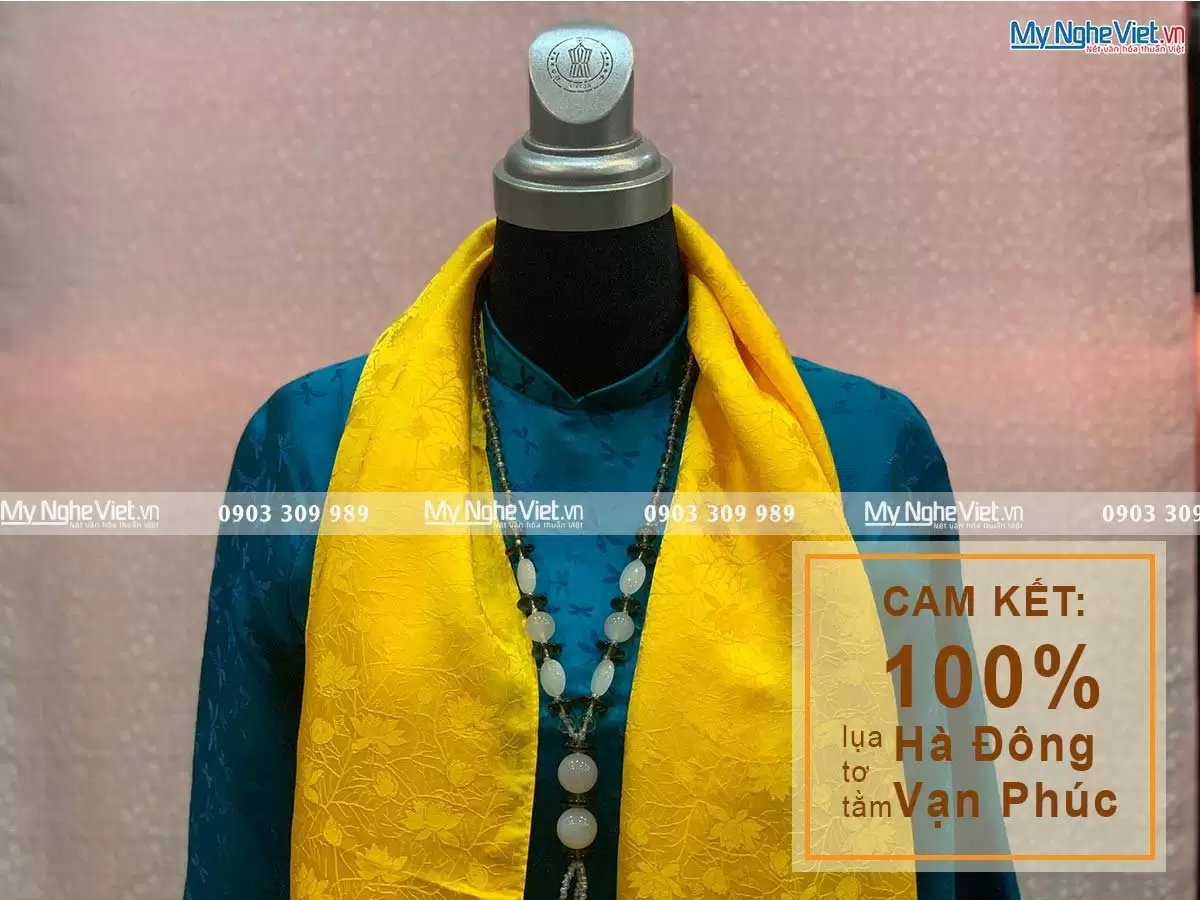 Khăn Choàng Cổ Họa Tiết Hoa Sen MNV-KLTA44180-5