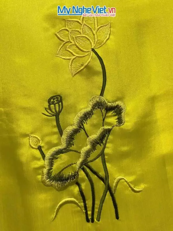 khăn lụa Hà Đông Thêu Sen MNV
