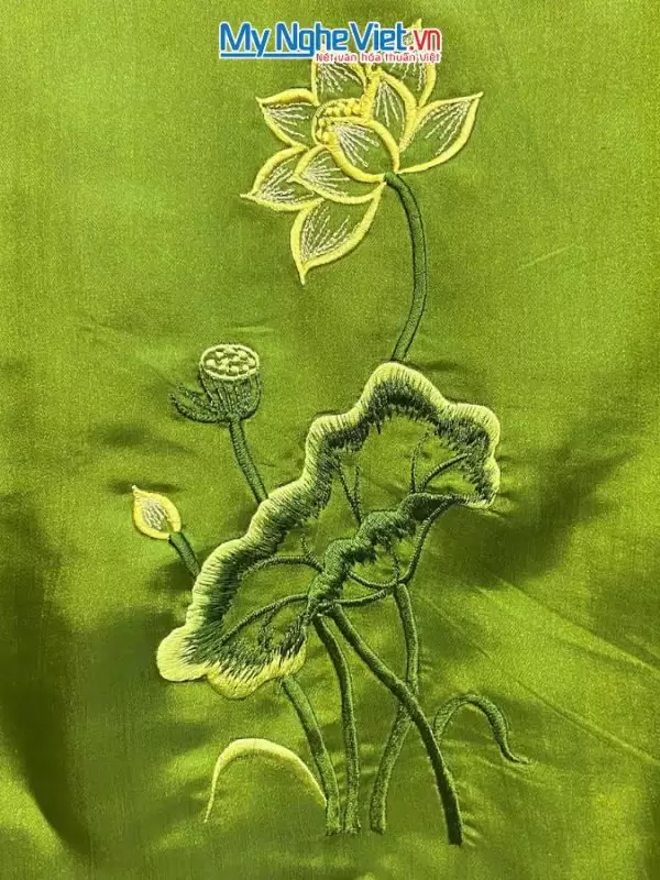 khăn lụa Hà Đông Thêu Sen MNV (9)