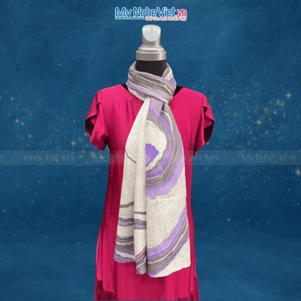 Khăn lụa thủy ấn tơ tằm