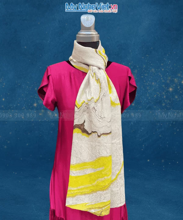 khăn lụa thủy ấn