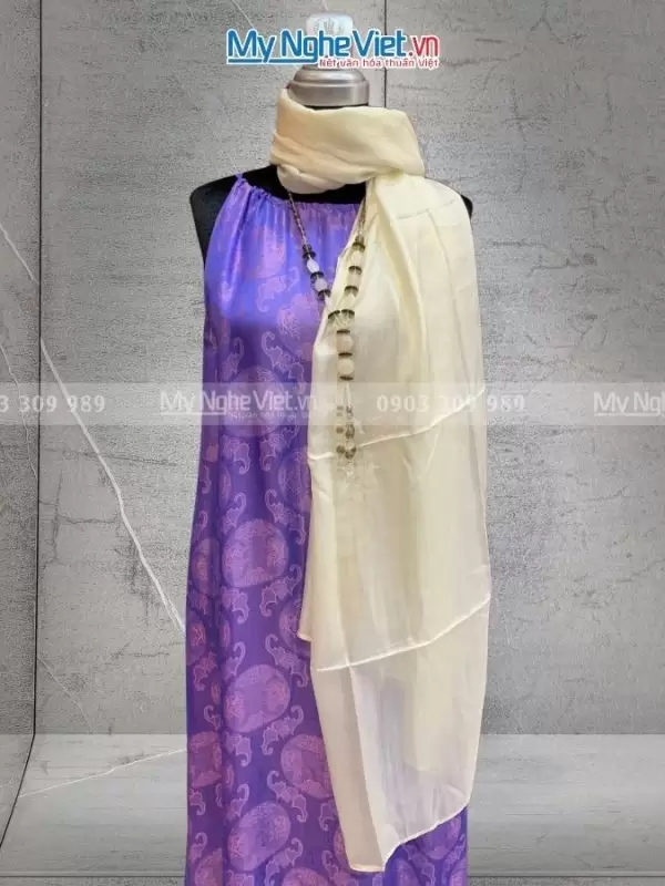 khăn choàng cổ lụa trơn