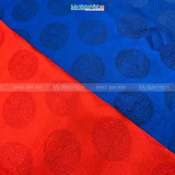 Vải May Áo Dài Cưới Cô Dâu Chú Rể Lụa Hà Đông Song Hạc