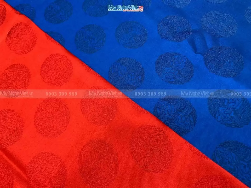 Vải May Áo Dài Cưới Cô Dâu Chú Rể Lụa Hà Đông Song Hạc