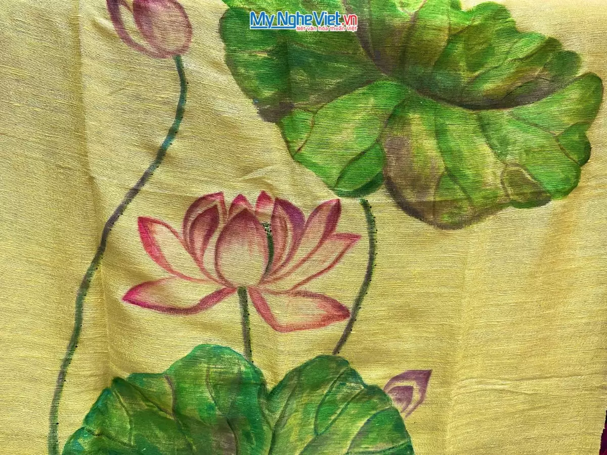 Khăn Lụa Đũi Hà Đông Vẽ Tay