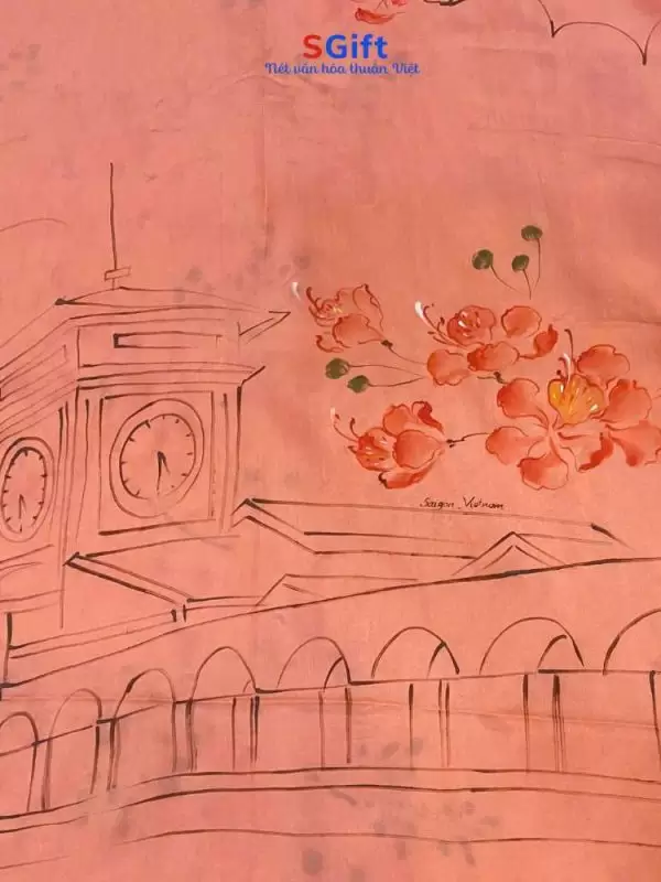 quà lưu niệm vẽ chợ bến thành