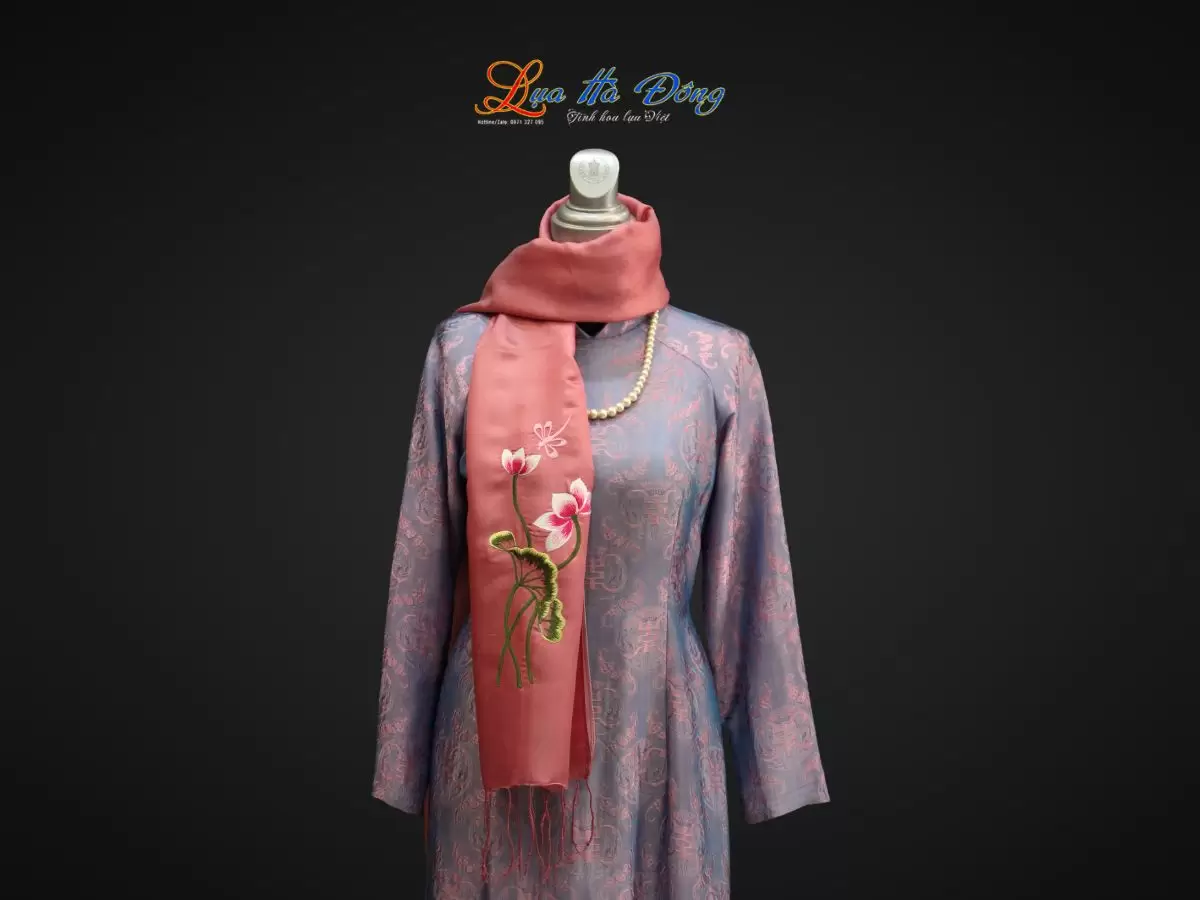 Khăn Thêu Sen 40x180 MNV-KLTA4080/17 - Ảnh 2