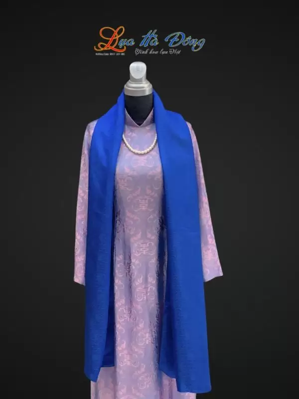 Alternative view of Khăn lụa họa tiết vảy rồng nhiều mẫu 44x197cm KLTA419