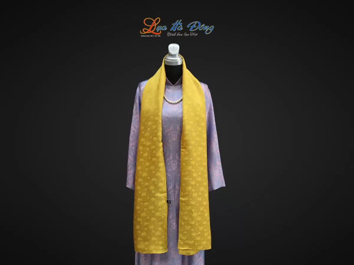 Khăn lụa HOA sen dây nhiều mẫu 44x197cm KLTA419