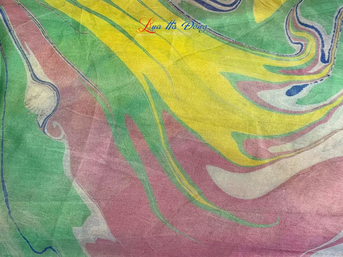 Khăn Lụa Tơ Tằm Vẽ Thủy Ấn