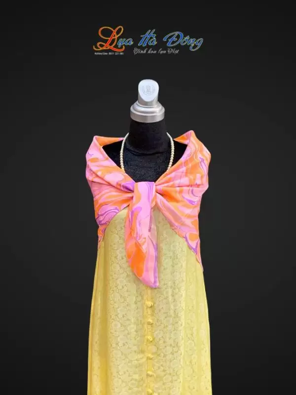 Khăn Lụa Tơ Tằm Vẽ Thủy Ấn