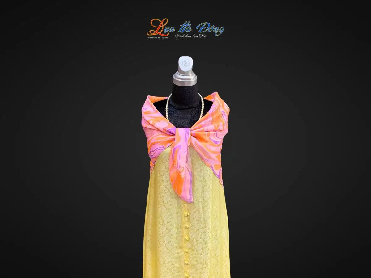 Khăn Lụa Tơ Tằm Vẽ Thủy Ấn