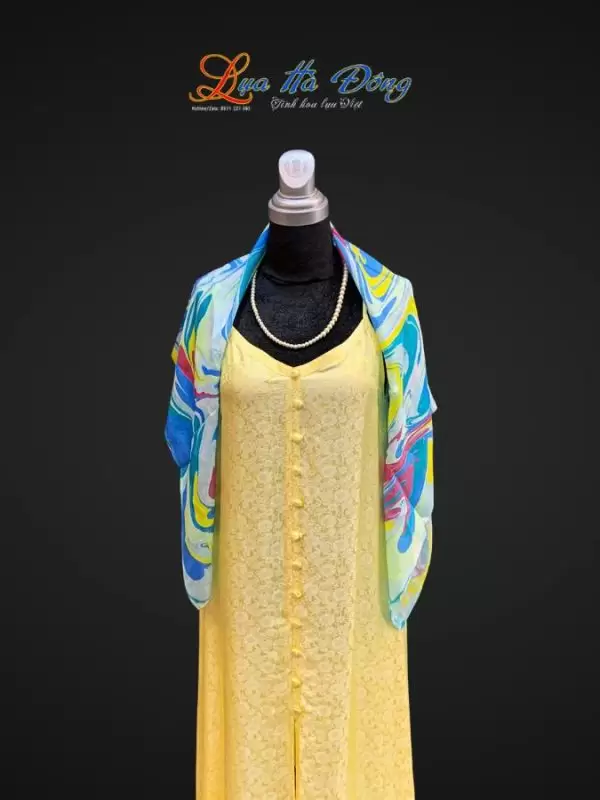 Khăn Lụa Tơ Tằm Vẽ Thủy Ấn