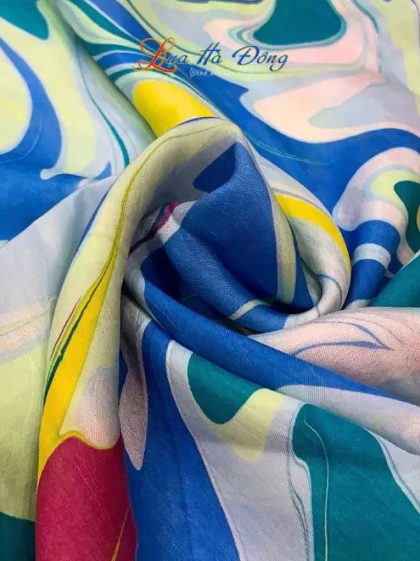 Khăn Lụa Tơ Tằm Vẽ Thủy Ấn