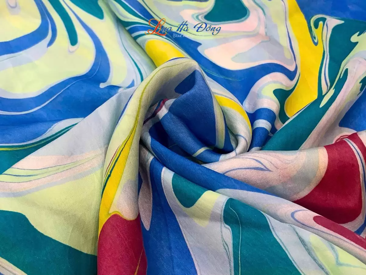 Khăn Lụa Tơ Tằm Vẽ Thủy Ấn