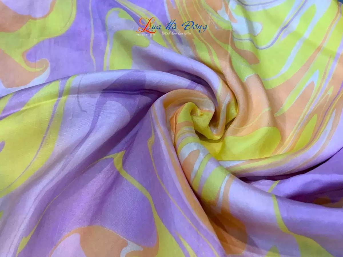 Khăn Lụa Tơ Tằm Vẽ Thủy Ấn