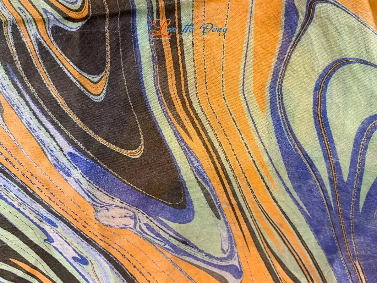 Khăn Lụa Tơ Tằm Vẽ Thủy Ấn