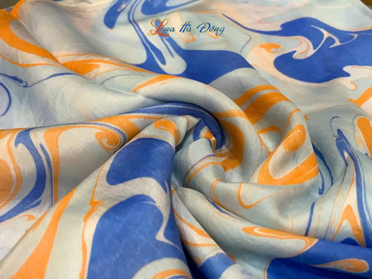 Khăn Lụa Tơ Tằm Vẽ Thủy Ấn