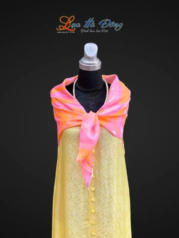 Khăn Lụa Tơ Tằm Vẽ Thủy Ấn