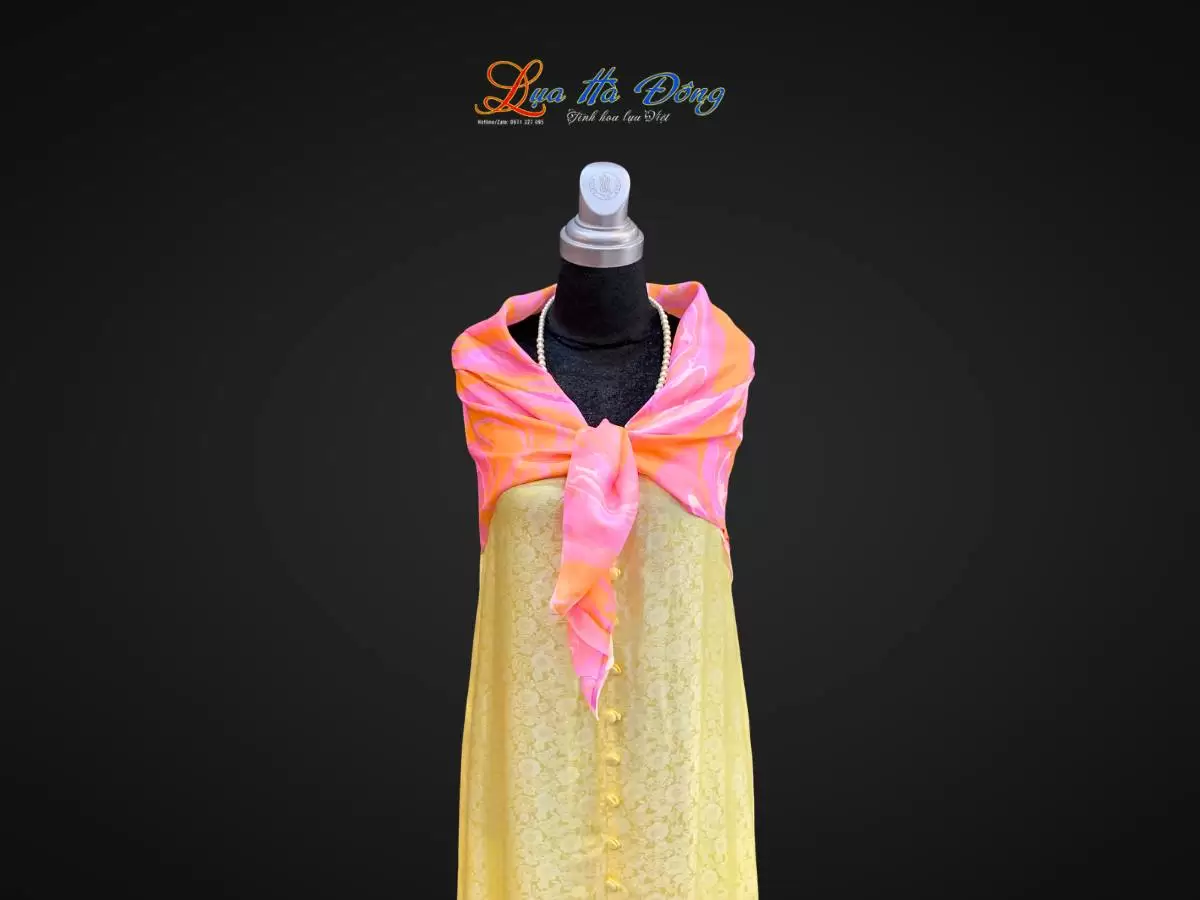 Khăn Lụa Tơ Tằm Vẽ Thủy Ấn