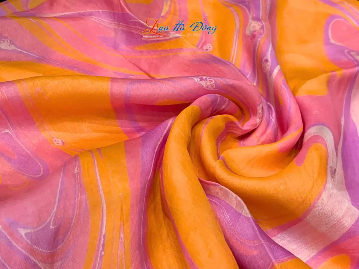 Khăn Lụa Tơ Tằm Vẽ Thủy Ấn